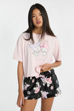 Kuromi My Melody Pajama Tee & Plush Shorts 2-Piece Set thumbnail 2