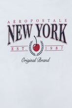 T-shirt coupe garçonne imprimé cerise AERO New York thumbnail 2