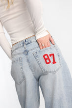 AERO 87 Embroidered Low Rise Baggy Jeans thumbnail 1