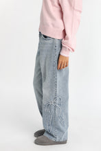 AERO Bow Embroidered Low Rise Baggy Jeans thumbnail 2