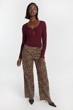 AERO Leopard Low Rise Baggy Jeans thumbnail 4
