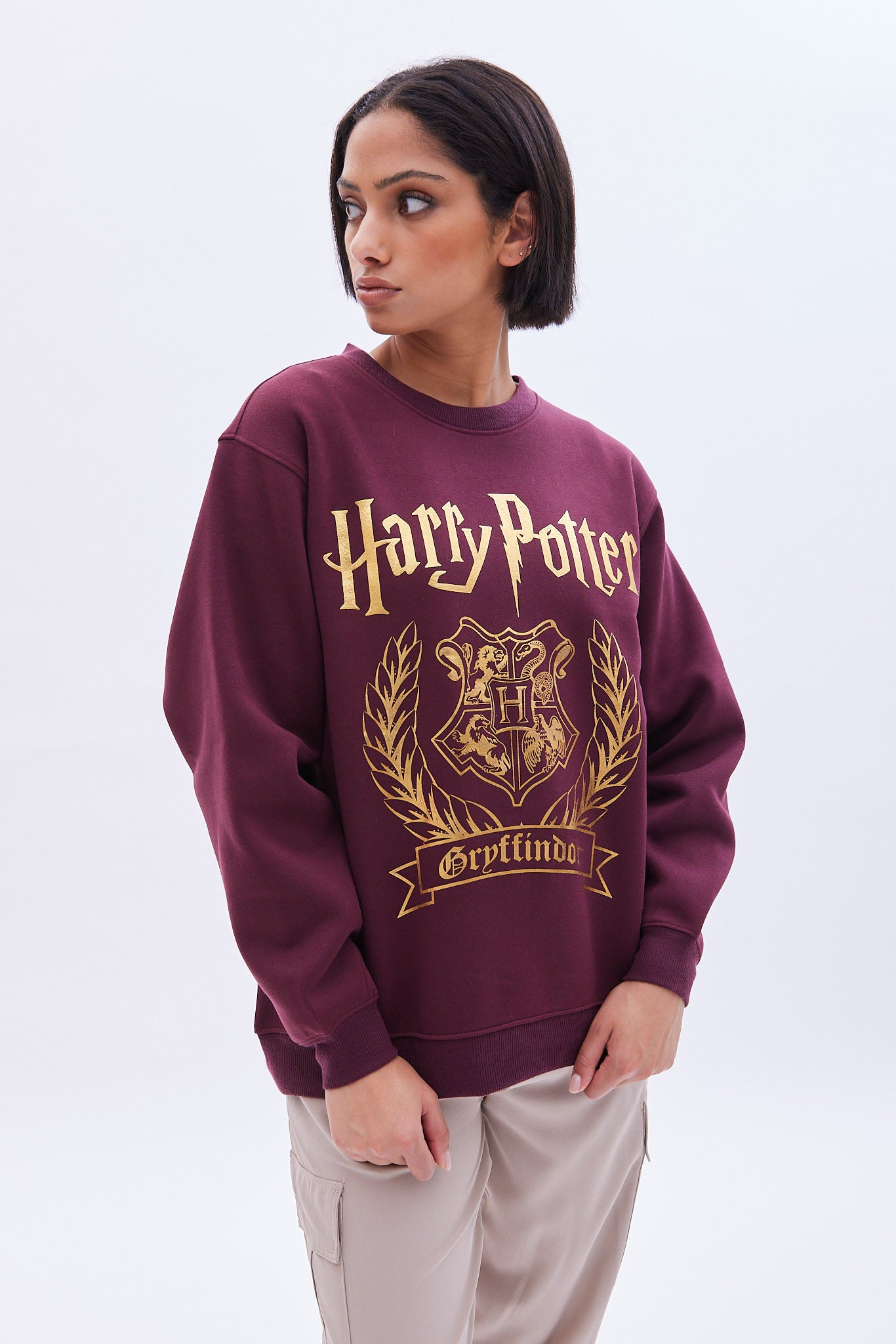 Harry Potter Graphic Sweatshirt Neck – Oversized Crew Bluenotes