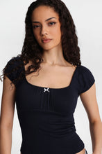 AERO Pointelle Knit Puff Sleeve Top thumbnail 11