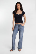 AERO Pointelle Knit Puff Sleeve Top thumbnail 13