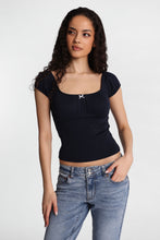 AERO Pointelle Knit Puff Sleeve Top thumbnail 10