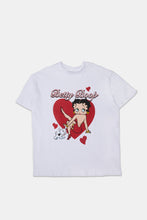 T-shirt coupe garçonne imprime? graphique Betty Boop Chien thumbnail 1