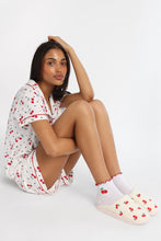AERO Graphic Plush Slippers & Socks 2-Piece Set thumbnail 4