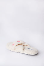 Pantoufles en bouclée pelucheuses croisées avec broderie thumbnail 15