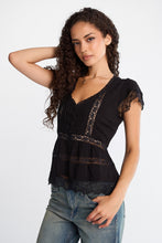 AERO Lace Panel Tie-Back Babydoll Top thumbnail 2