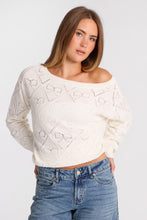 AERO Pointelle Knit Off-Shoulder Sweater thumbnail 1
