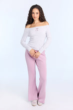 AERO Ribbed Knit Long Sleeve Off-Shoulder Top thumbnail 8