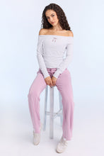 AERO Ribbed Knit Long Sleeve Off-Shoulder Top thumbnail 9