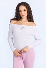 AERO Ribbed Knit Long Sleeve Off-Shoulder Top thumbnail 5