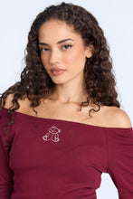 AERO Ribbed Knit Long Sleeve Off-Shoulder Top thumbnail 11