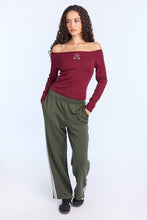 AERO Ribbed Knit Long Sleeve Off-Shoulder Top thumbnail 13