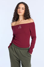 AERO Ribbed Knit Long Sleeve Off-Shoulder Top thumbnail 10