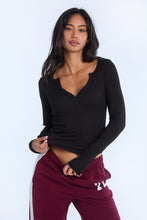 AERO Long Sleeve Henley Top thumbnail 6