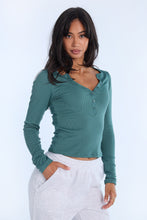AERO Long Sleeve Henley Top thumbnail 14