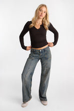 AERO Long Sleeve Notch Neck Top thumbnail 5