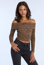 AERO Fold-Over Long Sleeve Off-Shoulder Top thumbnail 1