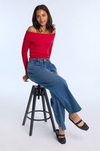 AERO Fold-Over Long Sleeve Off-Shoulder Top thumbnail 18