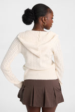 Cable Knit Button-Up Hooded Cardigan thumbnail 7