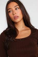 AERO Pointelle Knit Long Sleeve Pajama Top thumbnail 7