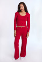AERO Pointelle Knit Wide Leg Pajama Pants thumbnail 21
