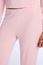 AERO Pointelle Knit Wide Leg Pajama Pants thumbnail 3