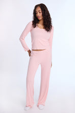 AERO Pointelle Knit Wide Leg Pajama Pants thumbnail 1