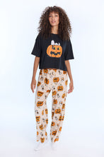 Peanuts Snoopy Pumpkin Pajama Tee & Velour Pants 2-Piece Set thumbnail 1