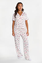 Peanuts Snoopy Bow Graphic Super Soft Pajama Dad Shirt & Pants 2-Piece Set thumbnail 1