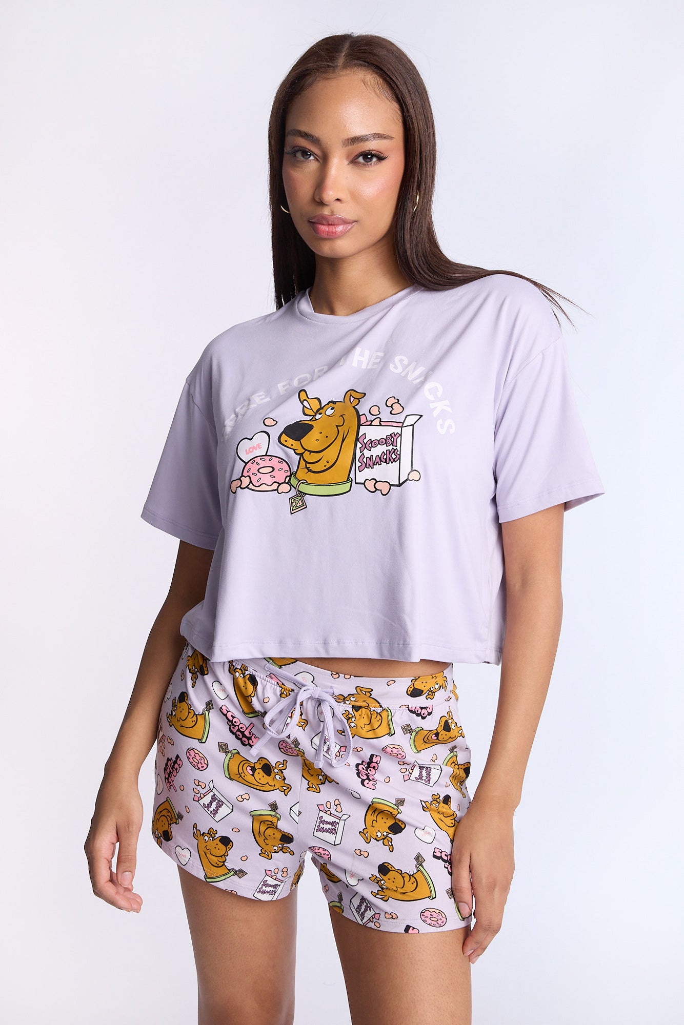 Pajamas Sets Pyjama Scooby Doo Femme Ensemble Shorts Et T-shirt