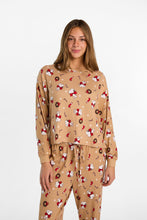 Peanuts Snoopy Holiday Bow Super Soft Pajama Long Sleeve Top & Wide Leg Pants 2-Piece Set thumbnail 2
