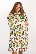 The Grinch Holiday Print Oversized Blanket Hoodie thumbnail 1