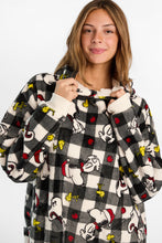 Peanuts Snoopy Plaid Holiday Print Oversized Blanket Hoodie thumbnail 2