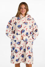 Cookie Monster Holiday Print Oversized Blanket Hoodie thumbnail 1