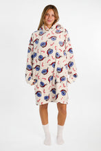 Cookie Monster Holiday Print Oversized Blanket Hoodie thumbnail 4