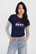 AERO Eighty Seven Original Brand Graphic Layered Long Sleeve Twofer Tee thumbnail 1