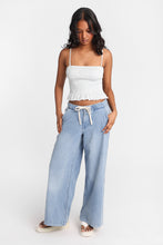 AERO Low Rise Pull-On Wide Leg Denim Pants thumbnail 8