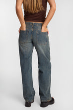 Harper Super Low Rise Seam Detail Wide Leg Jeans thumbnail 3