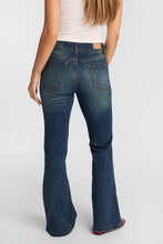 AERO Low Rise Vintage Wash Lace-Up Flare Jeans thumbnail 3