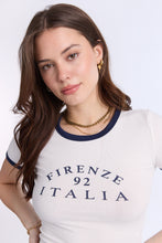 AERO Ribbed Knit Graphic Ringer Baby Tee thumbnail 3