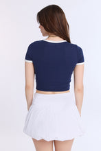 AERO Ribbed Knit Graphic Ringer Baby Tee thumbnail 7