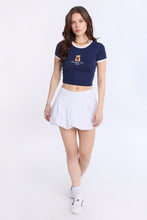 AERO Ribbed Knit Graphic Ringer Baby Tee thumbnail 8