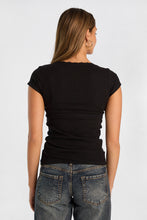 AERO Lace Trim Short Sleeve Sweetheart Neck Top thumbnail 4