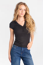 AERO Ribbed Knit Henley Top thumbnail 2