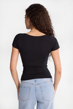 AERO Super Soft Square Neck Ruched Sides Tee thumbnail 4