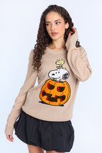 Peanuts Snoopy And Woodstock Halloween Pumpkin Crew Neck Sweatshirt thumbnail 1