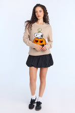 Peanuts Snoopy And Woodstock Halloween Pumpkin Crew Neck Sweatshirt thumbnail 4